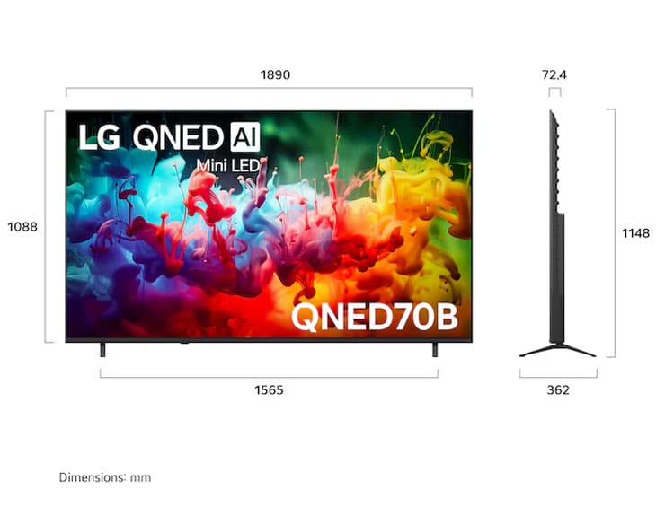 Smart Tivi QNED LG AI 4K 85 inch 85QNED70BSA | Điện máy Phúc Anh Smart Tivi QNED LG AI 4K 85 inch 85QNED70BSA | Điện máy Phúc Anh - hình ảnh sản phẩm