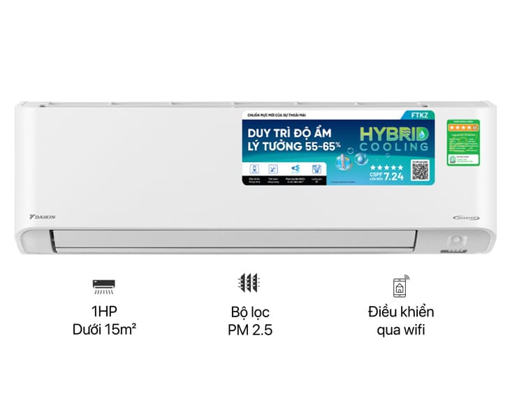 Máy lạnh Daikin Inverter 1 HP FTKZ25VVMV giá tốt, có trả góp Máy lạnh Daikin Inverter 1 HP FTKZ25VVMV giá tốt, có trả góp - hình ảnh sản phẩm