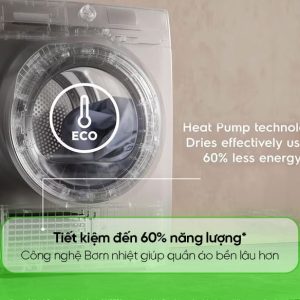 Máy sấy bơm nhiệt Electrolux UltimateCare 8 kg EDH803J5SC - góc nhìn 3