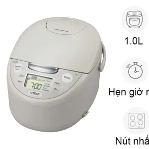 Nồi cơm điện tử Tiger 1 lít JAX-R10W giá rẻ - hình ảnh sản phẩm