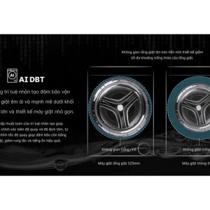 Máy giặt sấy Aqua Inverter 10/7 kg AQD-AH1051J(PS) giá tốt - góc nhìn 4