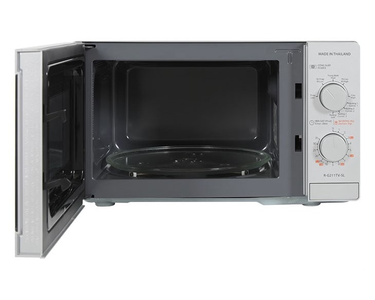 Lò vi sóng có nướng Sharp R-G211TV-SL | Điện máy Phúc Anh Lò vi sóng có nướng Sharp R-G211TV-SL | Điện máy Phúc Anh - góc nhìn 2