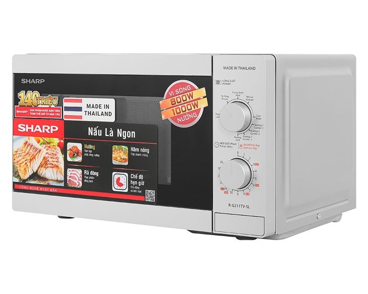 Lò vi sóng có nướng Sharp R-G211TV-SL | Điện máy Phúc Anh Lò vi sóng có nướng Sharp R-G211TV-SL | Điện máy Phúc Anh - hình ảnh sản phẩm