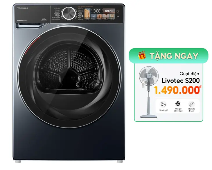 TD-T25BS110HWVMG.webp Máy sấy bơm nhiệt Toshiba 10 kg TD-T25BS110HWV(MG) - hình ảnh sản phẩm