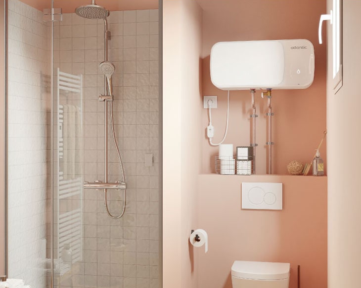 Máy nước nóng gián tiếp Atlantic 30 lít SWH 30H M-6 AMI SLIM Máy nước nóng gián tiếp Atlantic 30 lít SWH 30H M-6 AMI SLIM - góc nhìn 4