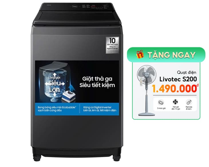 Máy giặt Samsung Inverter 17 kg WA40F17E7CSV 2026 giá rẻ Máy giặt Samsung Inverter 17 kg WA40F17E7CSV 2026 giá rẻ - hình ảnh sản phẩm